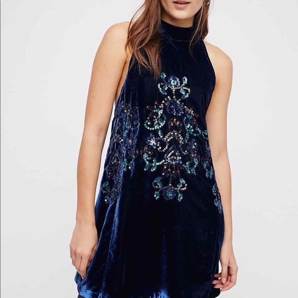 FREE PEOPLE DRESS JILLS SEQUINS SWING MINI - Picture 6 of 6
